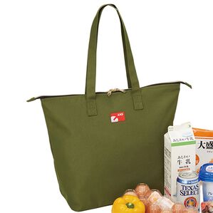 「コンパクトに畳める保冷温買い物バッグ（エコバッグ・保冷保温バッグ）」｜カーキ