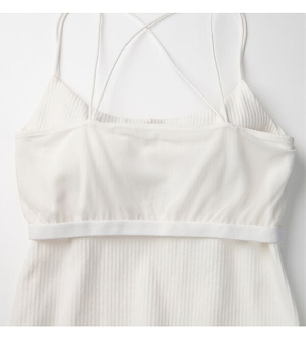 YU'NOW（ユナウ）の「【カップ付インナー】Ｗストラップブラキャミ（ブラトップ・カップ付きインナー）」｜詳細画像