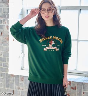 BELLUNA（ベルーナ）の「＜Ｄｉｓｎｅｙ＞【ミッキー】プリントポンチ素材ビッグシルエットトレーナー（トレーナー・スウェット）」｜詳細画像