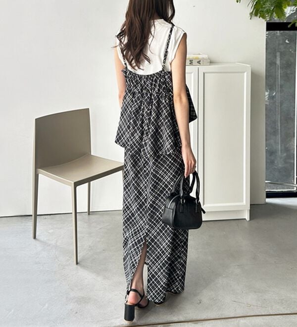 GeeRA（ジーラ）の「楽ちん！ペプラムキャミワンピース（カットソーワンピース）」｜詳細画像