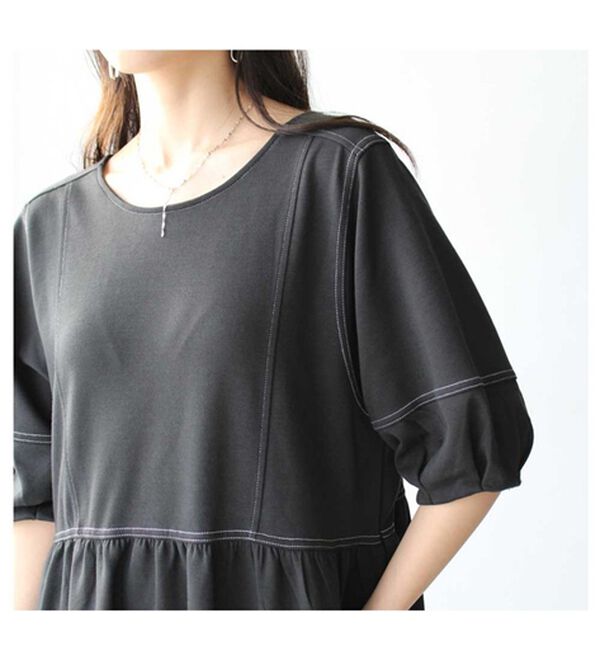 GeeRA（ジーラ）の「前後２ＷＡＹランタンスリーブワンピース（その他ワンピース）」｜詳細画像