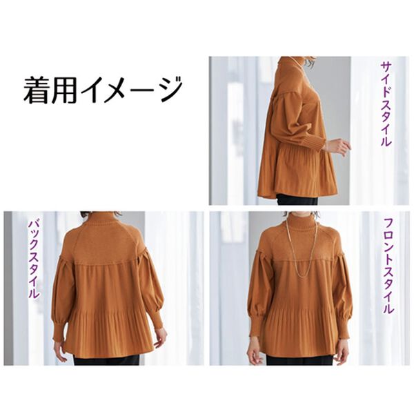 BELLUNA（ベルーナ）の「一枚着て体型カバー！プリーツ切替ブラウス（ブラウス）」｜詳細画像