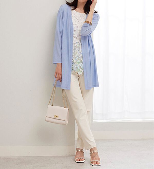 BELLUNA（ベルーナ）の「着映える花柄レースカーデアンサンブル（アンサンブル）」｜詳細画像