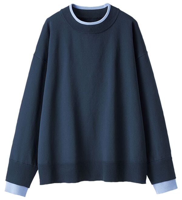 BELLUNA（ベルーナ）の「重ね着風配色スポンディッシュニット（ニット・セーター）」｜詳細画像