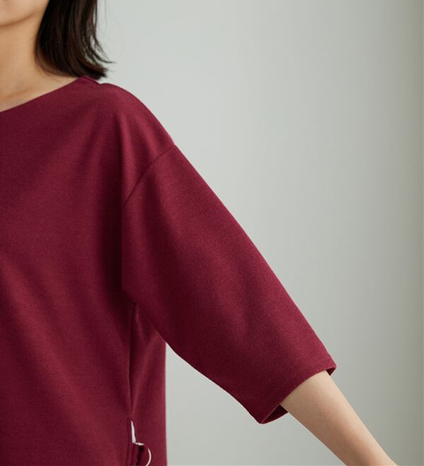 BELLUNA（ベルーナ）の「ラメストライプシャツフェイクチュニック（チュニック）」｜詳細画像