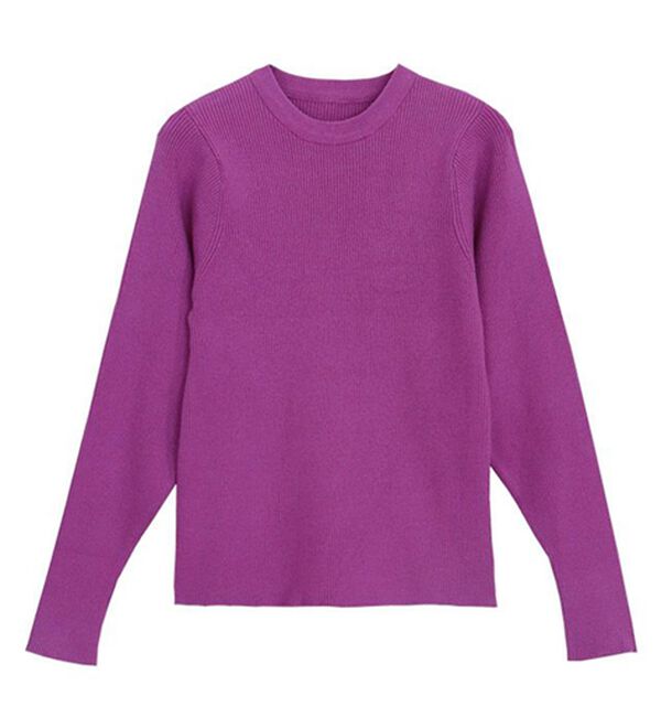 Pierrot（ピエロ）の「クルーネックリブニット（ニット・セーター）」｜詳細画像