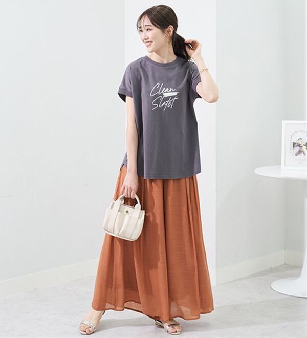 BELLUNA（ベルーナ）の「スカート見えシアーワイドスカーチョ（フルレングスパンツ）」｜詳細画像