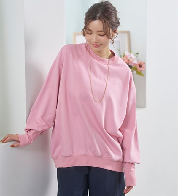 BELLUNA（ベルーナ）の「長めのリブが差をつける！全隠しトレーナー（カットソー）」｜詳細画像