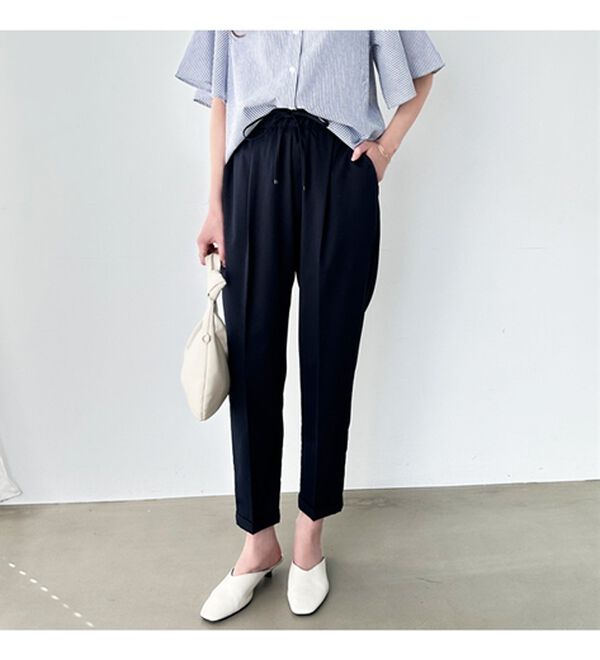 GeeRA（ジーラ）の「美脚とろみタックパンツ（フルレングスパンツ）」｜詳細画像