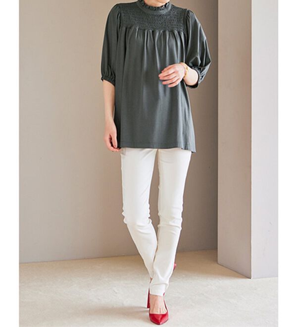 RANAN（ラナン）の「シャーリングパフスリーブチュニック（チュニック）」｜詳細画像