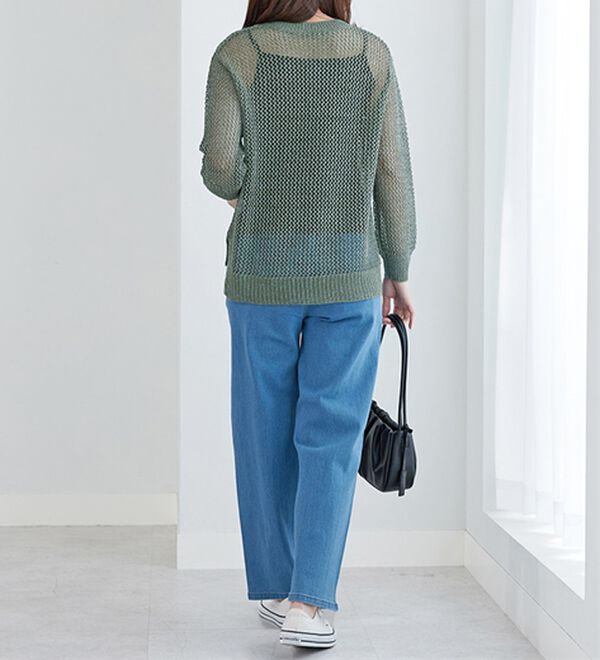 BELLUNA（ベルーナ）の「ラメメッシュニットプルオーバー（ニット・セーター）」｜詳細画像