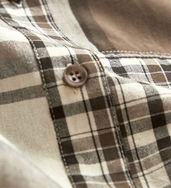 ルフラン（ルフラン）の「【２色組】モノトーン切替シャツチュニック（チュニック）」｜詳細画像