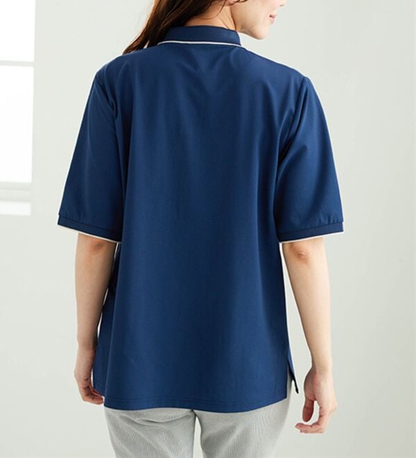 BELLUNA（ベルーナ）の「多機能付配色刺しゅうポロシャツ（カットソー）」｜詳細画像