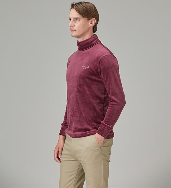 「【３色組】＜アーノルド　パーマー＞上品仕様の暖か両面起毛タートルネック（メンズカットソー）」｜詳細画像