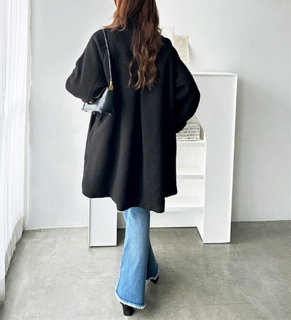 GeeRA（ジーラ）の「リングウールライクスタンドカラーコート（ハーフコート）」｜詳細画像