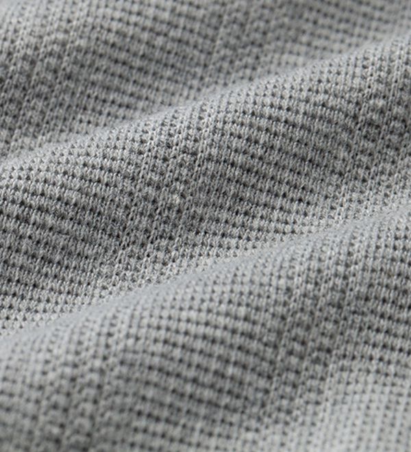 「＜ダンロップ・リファインド＞衿ジャカード７分袖ジップポロ（メンズポロシャツ）」｜詳細画像