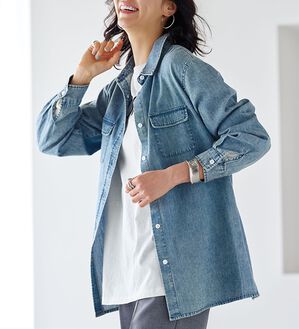 BELLUNA（ベルーナ）の「Ｇジャン未満の軽やかライトオンスデニムシャツ（シャツ）」｜詳細画像