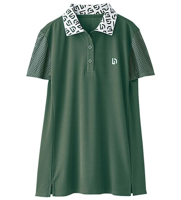 BELLUNA（ベルーナ）の「【UNDOVE】袖メッシュ衿ロゴポロシャツ（ポロシャツ）」｜詳細画像