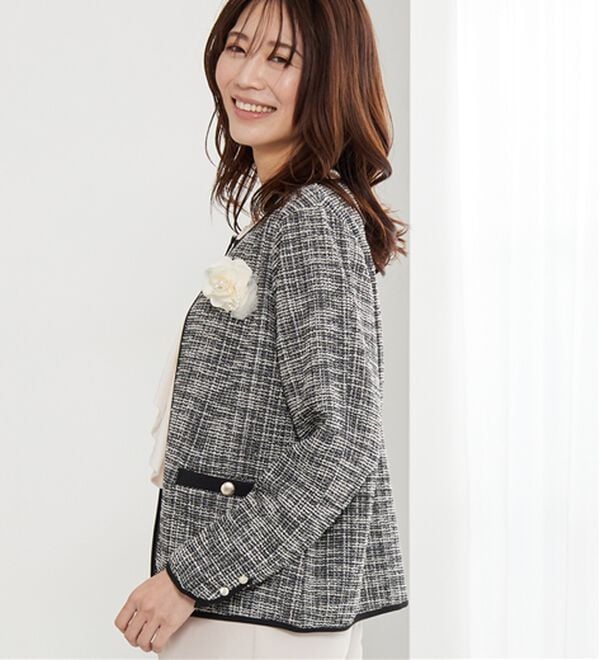 BELLUNA（ベルーナ）の「＜Ｃ／Ｓ＞ツイード調ジャケット（その他ジャケット）」｜詳細画像