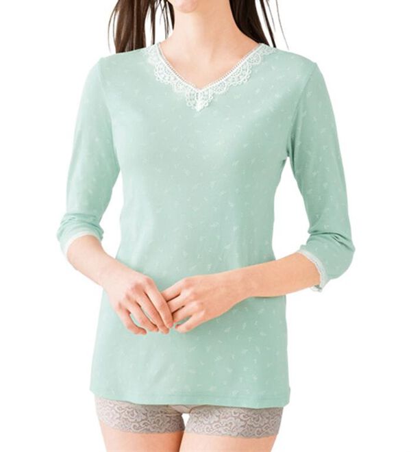 「【４色組】綿１００％ケミカルレースのインナー（肌着・インナーウェア）」｜詳細画像