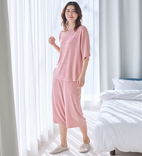 LAVIENNE（ラヴィエンヌ）の「【着るタオル】サラッと気持ちいい！ひんやりクールパイルパジャマ（パジャマ・ルームウェア）」｜詳細画像