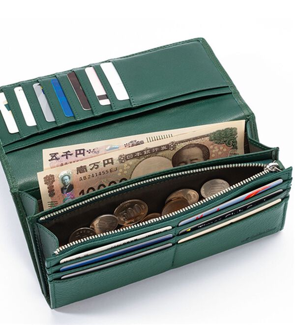 「＜ゴールデンベア＞卓越した手触りディアスキン長財布（メンズ財布・パスケース）」｜詳細画像