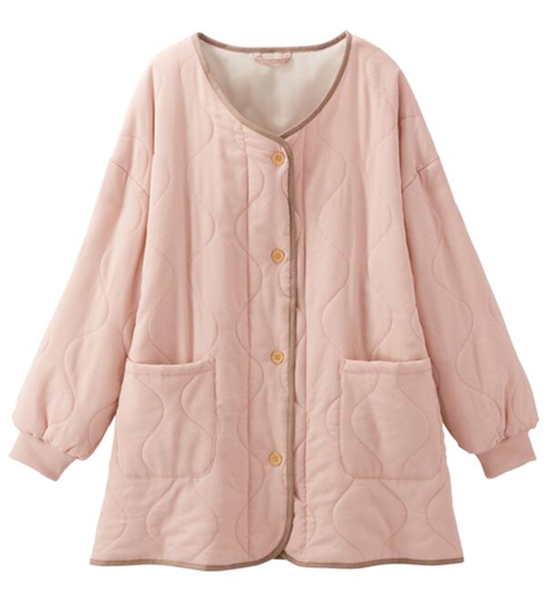 「【２枚組】暖か可愛い！中わたキルトかっぽう（エプロン）」｜詳細画像