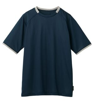 「日本製　男女兼用多機能スポーツウェア（メンズＴシャツ）」｜ネイビー(Tシャツ)