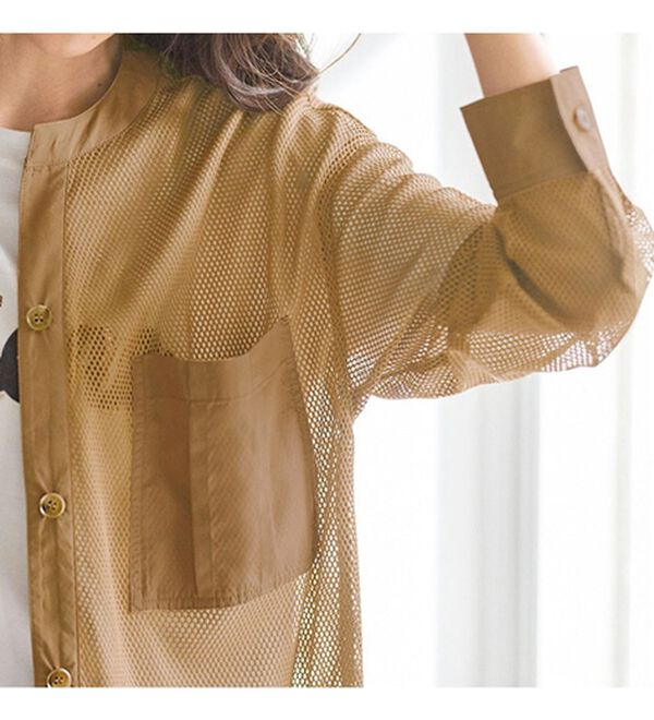 BELLUNA（ベルーナ）の「さっと羽織るだけ！メッシュ素材ロングジャケット（その他ジャケット）」｜詳細画像