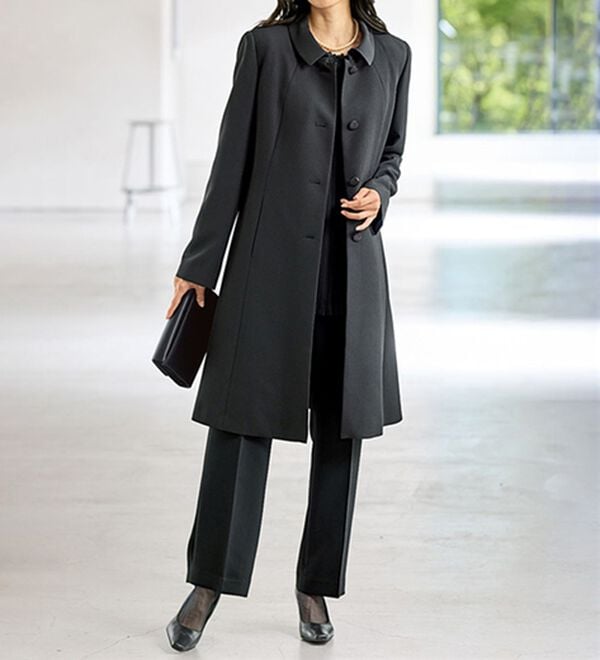 BELLUNA（ベルーナ）の「はっ水加工フォーマルコート（ライナー付）（ブラックフォーマル（喪服・礼服））」｜詳細画像