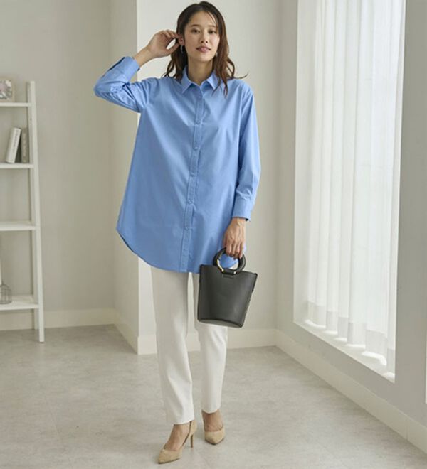 BELLUNA（ベルーナ）の「＜ＳＯＬＯＴＥＸ（Ｒ）＞ストレッチビッグシャツ（シャツ）」｜詳細画像