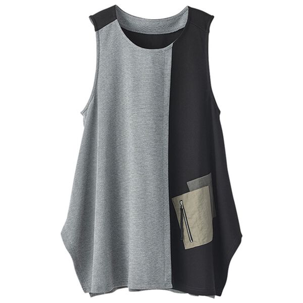 BELLUNA（ベルーナ）の「配色切替ベストデザインチュニック（チュニック）」｜詳細画像