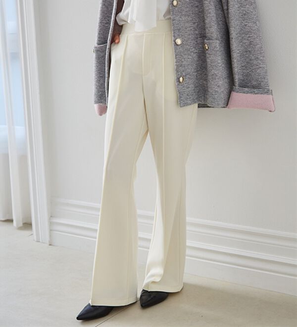 RANAN（ラナン）の「美脚見えツイルフレアーパンツ（フルレングスパンツ）」｜詳細画像