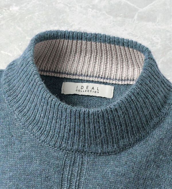 「アルパカ入りスマートセーター（メンズニット・セーター）」｜詳細画像