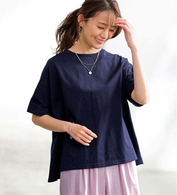BELLUNA（ベルーナ）の「大人顔サマ見えゆったりＴシャツ（Tシャツ）」｜詳細画像