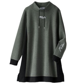 BELLUNA（ベルーナ）の「＜ＦＩＬＡ＞配色切替チュニックワンピース（チュニックワンピース）」｜杢チャコール