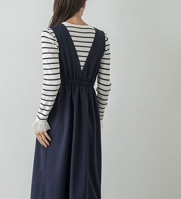 Pierrot（ピエロ）の「ウエストマークジャンパースカート（ジャンパースカート）」｜詳細画像