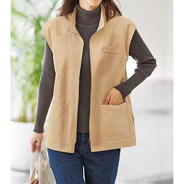 BELLUNA（ベルーナ）の「はっ水！多ポケットデザインカジュアルベスト（ベスト）」｜詳細画像