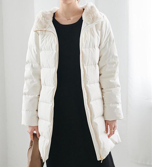 RANAN（ラナン）の「暖かファーフード使いすっきりダウンコート（ダウンコート・ジャケット・ベスト）」｜詳細画像