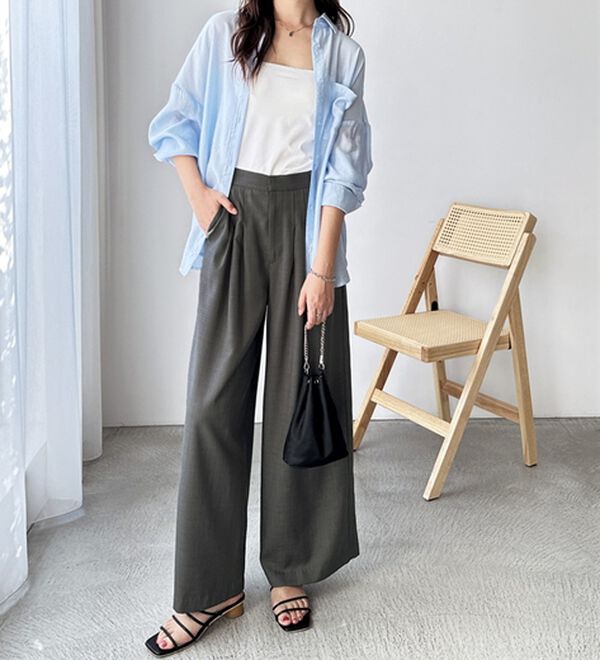 GeeRA（ジーラ）の「３タックワイドパンツ（フルレングスパンツ）」｜詳細画像