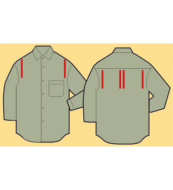 「【３色組】＜コムルヴァン・オム＞ゆとり設計タック入りシャツ（メンズシャツ）」｜詳細画像