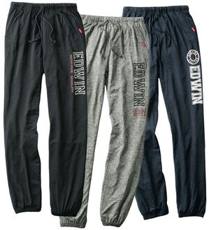 「【３本組】＜エドウイン＞接触冷感ゆったり杢調パンツ（メンズルームウェア）」｜3本組