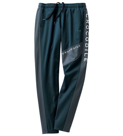 「＜クロコダイル＞防風ストレッチ裏フリースジャージパンツ（メンズフルレングスパンツ）」