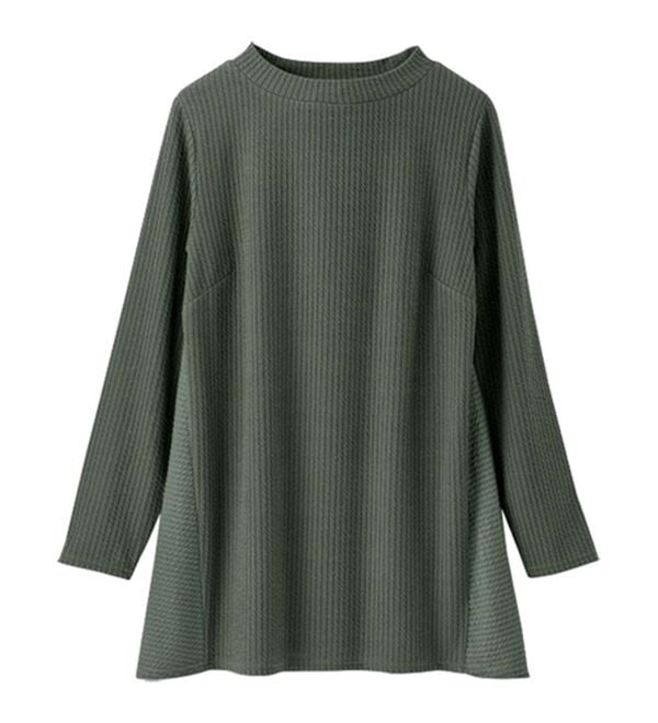 BELLUNA（ベルーナ）の「錯覚細見せ！テンセル（ＴＭ）繊維混チュニック（チュニック）」｜詳細画像