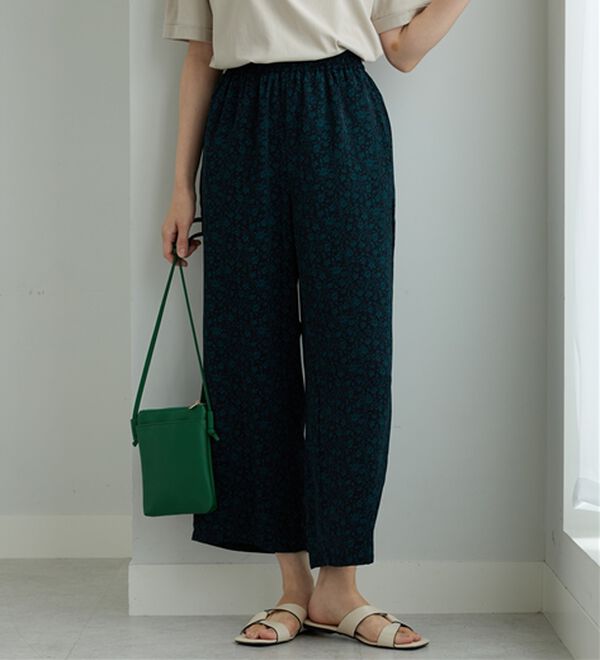 BELLUNA（ベルーナ）の「ヒンヤリ冷感！プリントワイドパンツ（ワイドパンツ・ガウチョ）」｜詳細画像