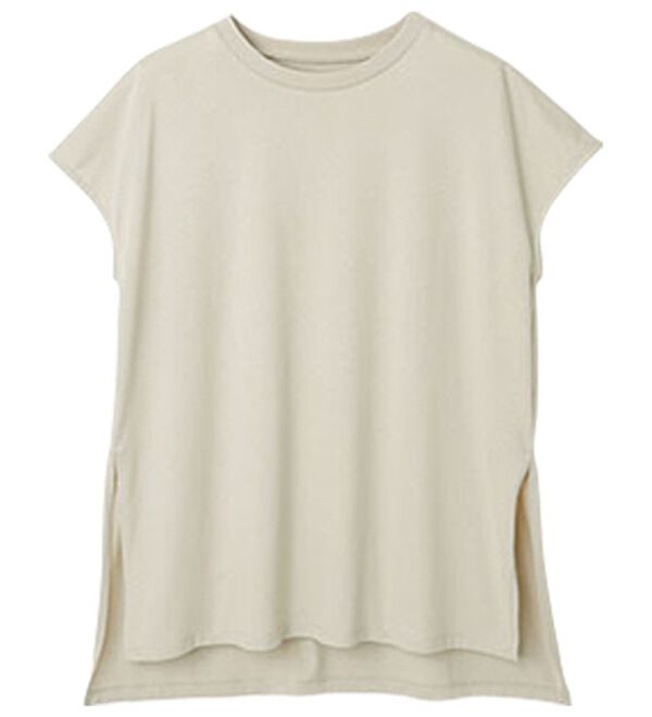 RANAN（ラナン）の「＜ＢＣ＞綿１００％ひんやりサイドスリットフレンチスリーブチュニック（チュニック）」｜詳細画像