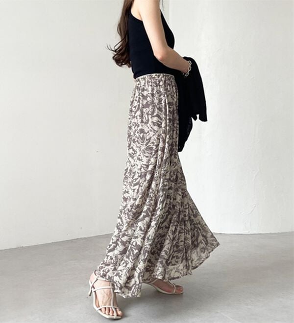 GeeRA（ジーラ）の「切替フレアーロングスカート（ロングスカート）」｜詳細画像