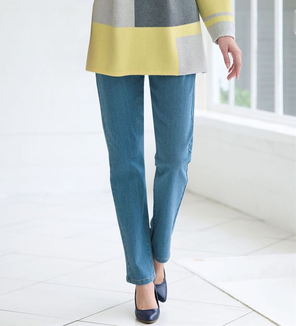 BELLUNA（ベルーナ）の「新！裏起毛スーパーストレッチ素材デニムパンツ（フルレングスパンツ）」｜詳細画像