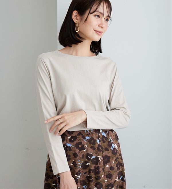 BELLUNA（ベルーナ）の「綿１００％大人顔サマ見えプルオーバー（カットソー）」｜詳細画像