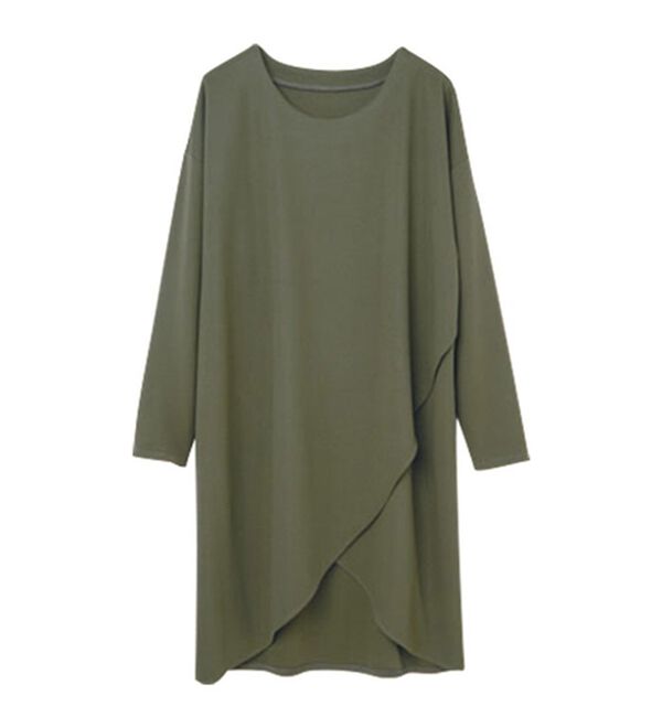 RANAN（ラナン）の「裏起毛！あったかアシメデザインチュニック（チュニック）」｜詳細画像